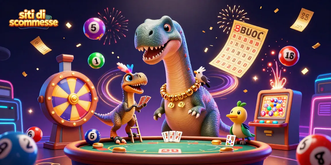 Esplora i migliori siti di scommesse mentre il brontosauro gigante osserva una partita di poker