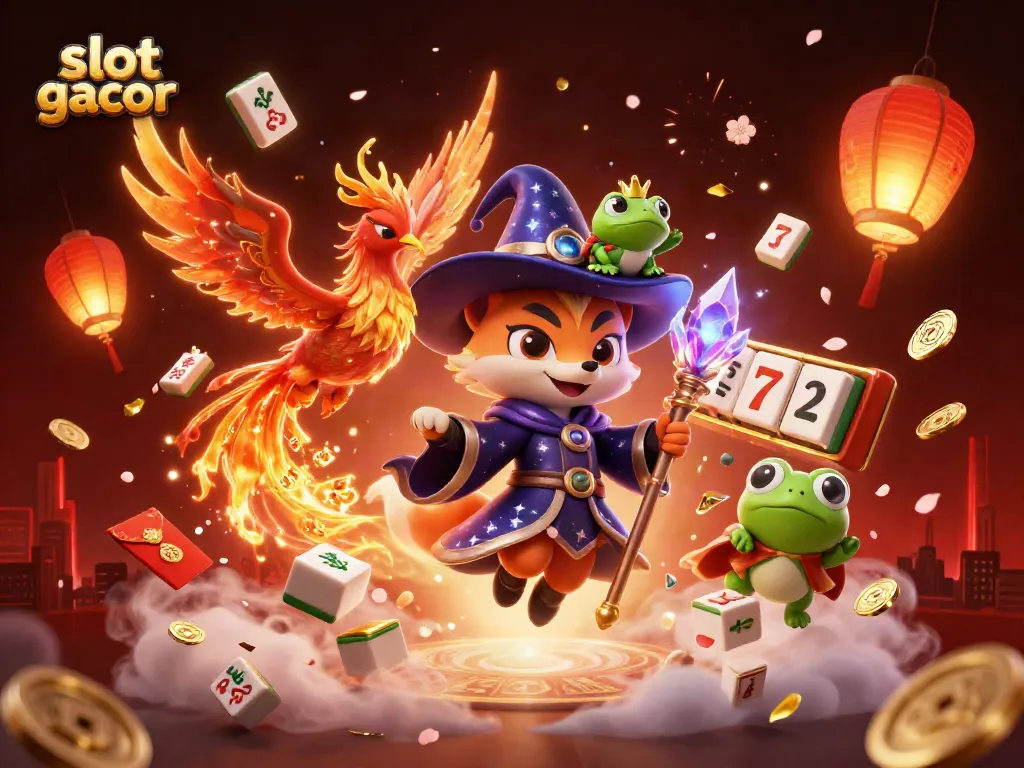 Experience the excitement of slot gacor with a mystical scene featuring engaging casino elements.