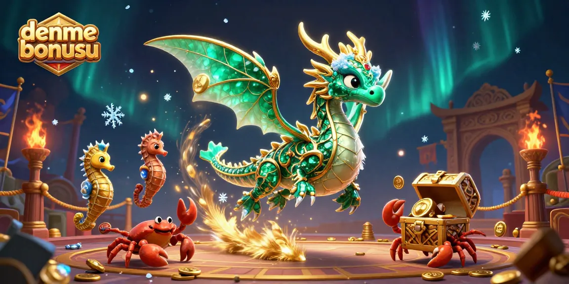Experience the thrilling deneme bonusu with vibrant casino elements in this 3D illustration.