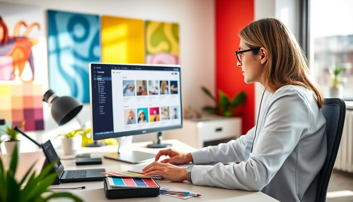 Optimize your Shopify theme customization with expert design techniques in a vibrant workspace.