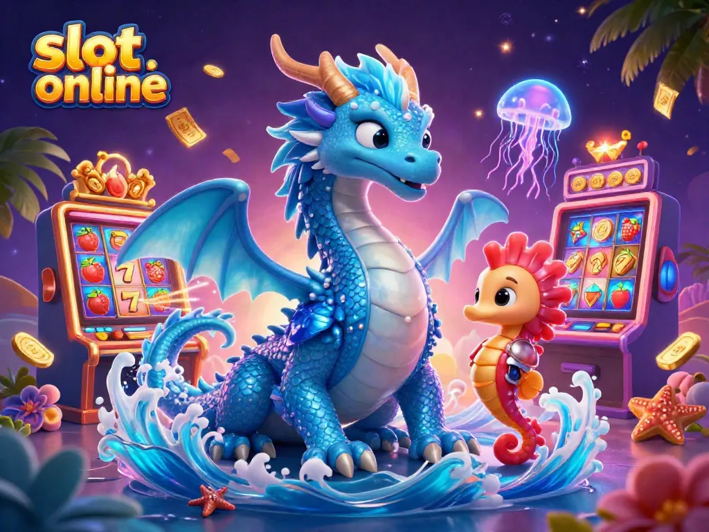 Experience engaging slot online gameplay in a vibrant and dynamic casino-themed 3D illustration.