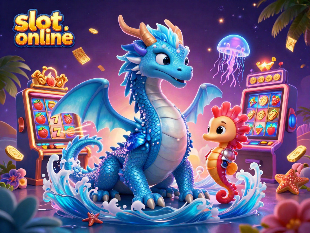 Experience engaging slot online gameplay in a vibrant and dynamic casino-themed 3D illustration.