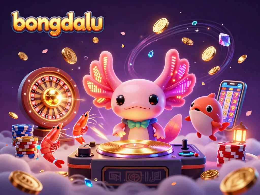 Experience bongdalu with a vibrant 3D scene of casino excitement featuring neon characters and dynamic elements.