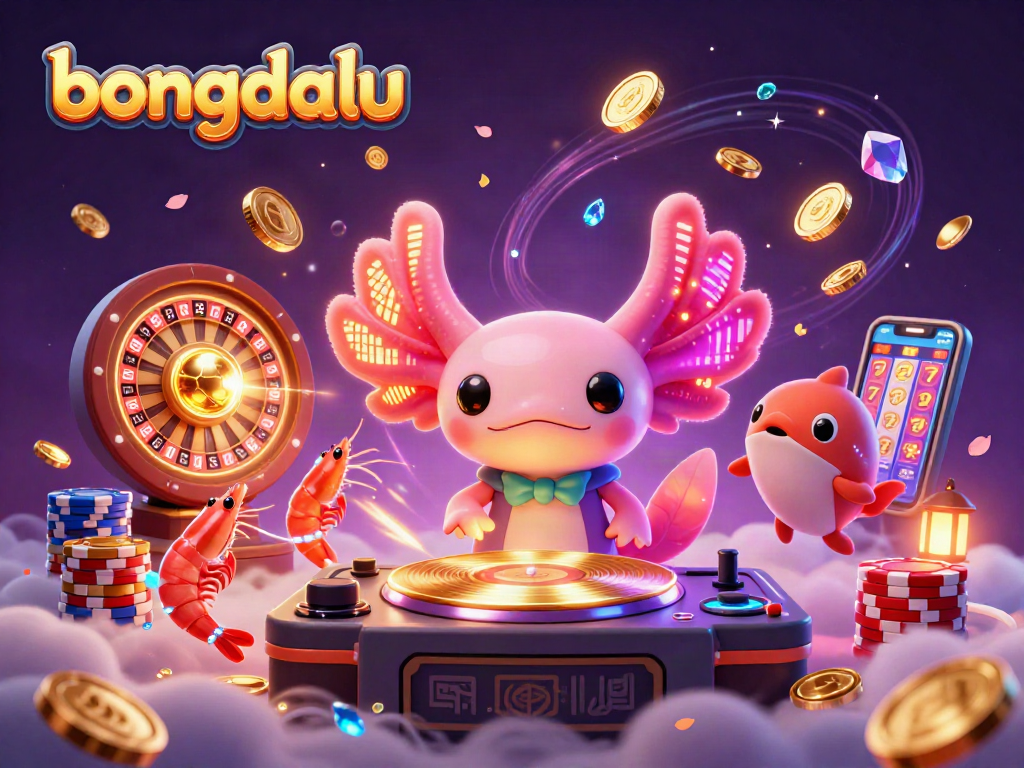 Experience bongdalu with a vibrant 3D scene of casino excitement featuring neon characters and dynamic elements.