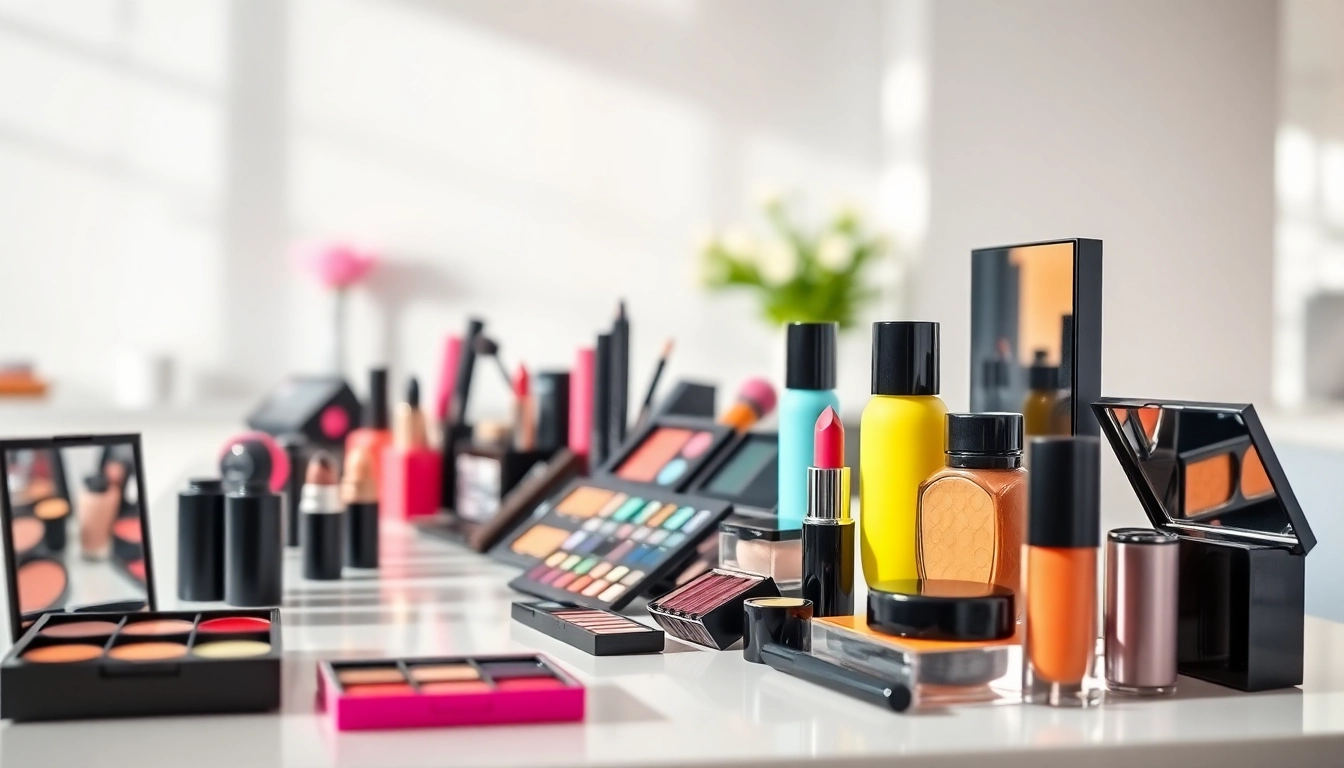 Showcase high-quality makeup wholesale products in an elegant, colorful display.
