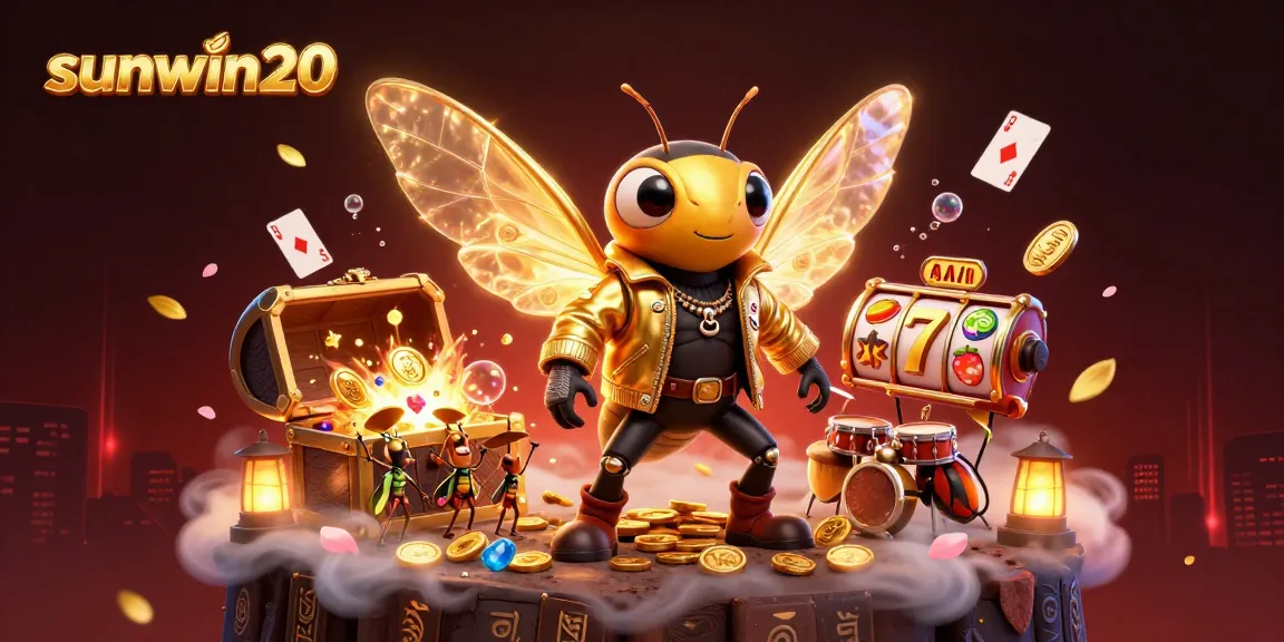 Experience excitement with the sunwin20 casino theme, featuring rock star insects and dynamic gaming elements.
