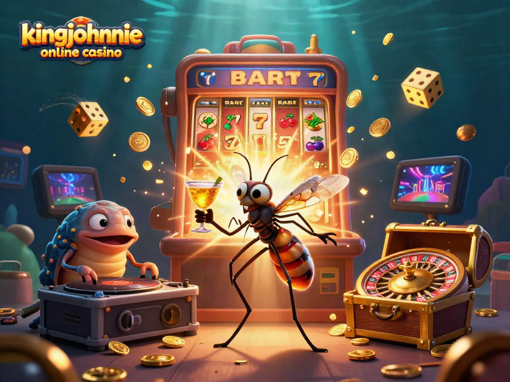 Engage in thrilling gameplay at kingjohnnie online casino with vibrant casino elements and characters.
