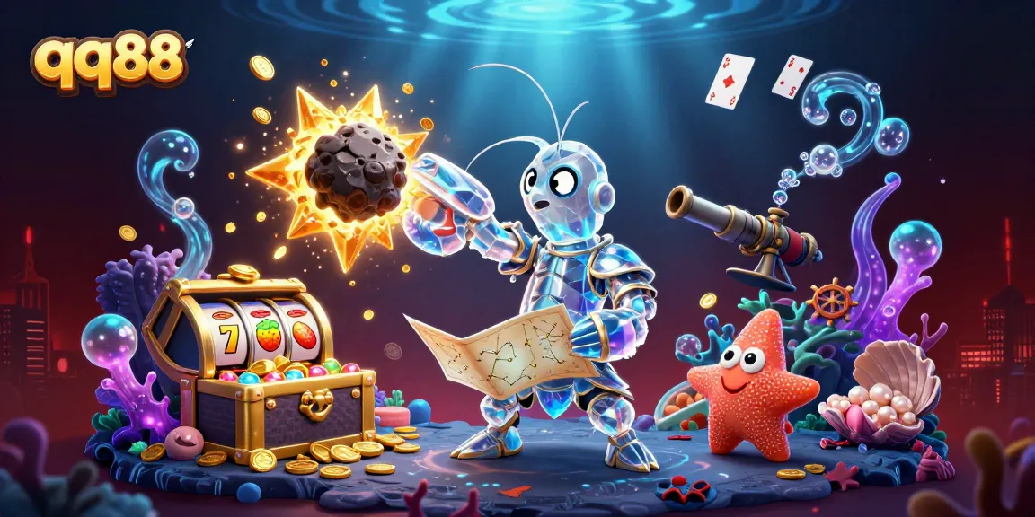 Engage with qq88's vibrant casino world in a galactic adventure featuring dynamic slot games.