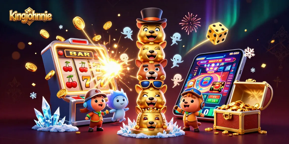 Engage with kingjohnnie's vibrant casino experience featuring a dynamic totem and jackpots.