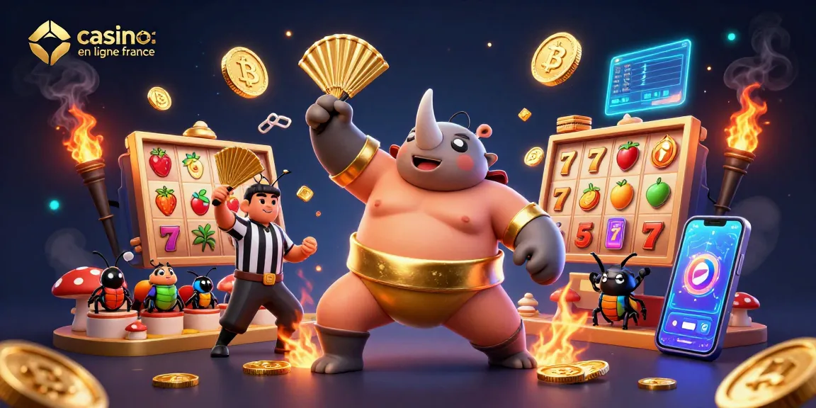 Une illustration 3D captivante de l'univers du casino en ligne France avec des éléments colorés et dynamiques.