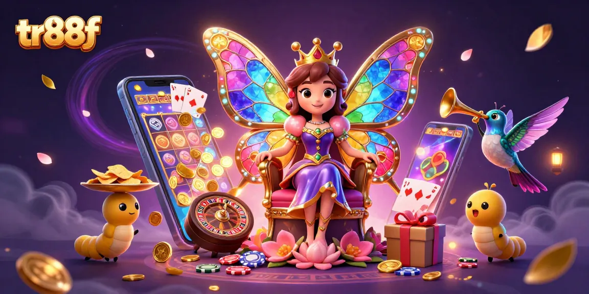 Spin and win big with tr88f's captivating 3D casino scene featuring vibrant characters and dynamic gaming elements.