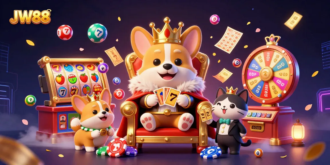 Experience exhilarating gaming at JW88 with vibrant casino action in a dynamic 3D scene.