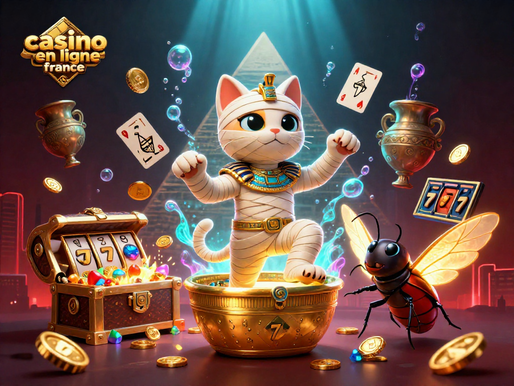 Illuminez votre expérience de jeu avec le casino en ligne France à travers une scène dynamique de personnages animés.